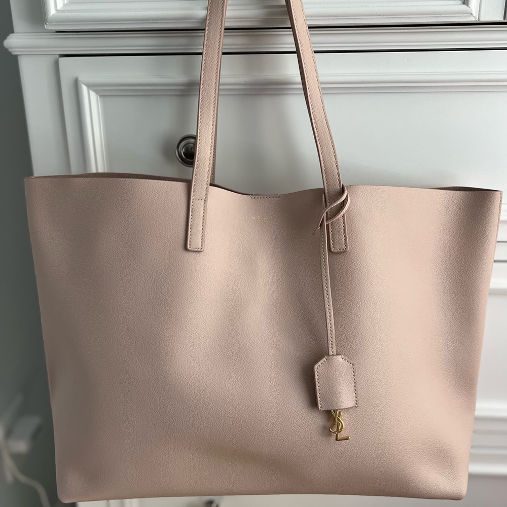 New Saint Laurent blush leather tote with tags!
